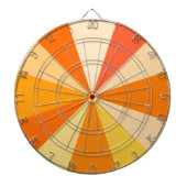 Pop Art Modern 60er Funky Geometric Rays in Orange Dartscheibe (vorne)