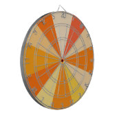Pop Art Modern 60er Funky Geometric Rays in Orange Dartscheibe (Vorderseite Links)
