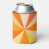 Pop Art Modern 60er Funky Geometric Rays in Orange Dosenkühler (Kanne Rückseite)
