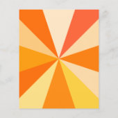 Pop Art Modern 60er Funky Geometric Rays in Orange Flyer (Hinten)