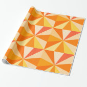 Pop Art Modern 60er Funky Geometric Rays in Orange Geschenkpapier (Ungerollt)