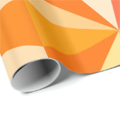 Pop Art Modern 60er Funky Geometric Rays in Orange Geschenkpapier (Rolleneckpunkt)