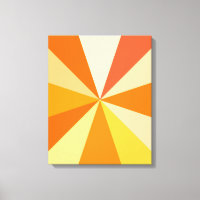 Pop Art Modern 60er Funky Geometric Rays in Orange