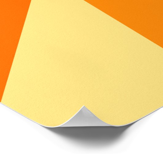 Pop Art Modern 60er Funky Geometric Rays in Orange Poster (Ecke)