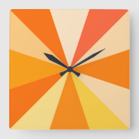 Pop Art Modern 60er Funky Geometric Rays in Orange