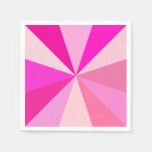 Pop Art Modern 60er Funky Geometric Rays in rosa Serviette (Vorderseite)