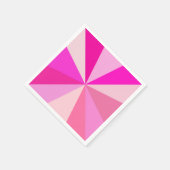 Pop Art Modern 60er Funky Geometric Rays in rosa Serviette (Ecke)