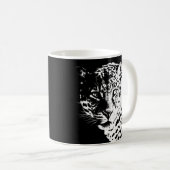 Pop Art Modern Template Animes Leopard Kaffeetasse (VorderseiteRechts)