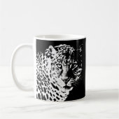 Pop Art Modern Template Animes Leopard Kaffeetasse (Links)