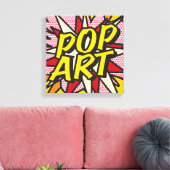POP ART Modernes Comic Buch Typografie Leinwanddruck (Insitu (Wohnzimmer))