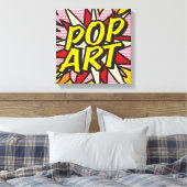POP ART Modernes Comic Buch Typografie Leinwanddruck (Insitu (Schlafzimmer))