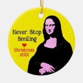 Pop Art Mona Lisa Art Lover  Keramik Ornament (Vorne)