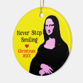 Pop Art Mona Lisa Art Lover  Keramik Ornament (Links)