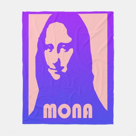 Pop Art Mona Lisa Fleecedecke (Vorderseite)
