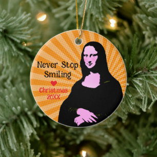 Pop Art Mona Lisa Kunstliebhaber Keramik Ornament
