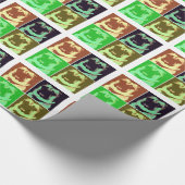 Pop Art Mops Geschenkpapier (Ecke)