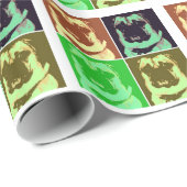 Pop Art Mops Geschenkpapier (Rolleneckpunkt)