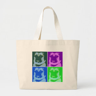 Pop Art Mops Jumbo Stoffbeutel