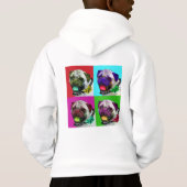 Pop Art Mops Kinder Zip Hoodie (Rückseite)