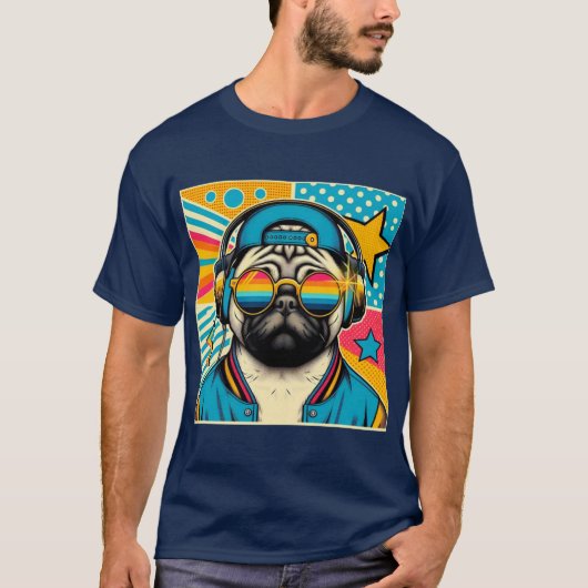 POP-ART-MOPS LIFE 2 T-Shirt (Vorderseite)
