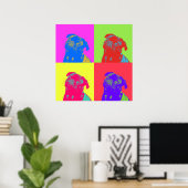 Pop Art Mops Portrait Poster (Heimbüro)