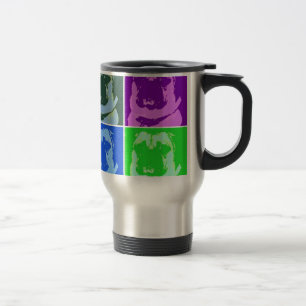 Pop Art Mops Reisebecher