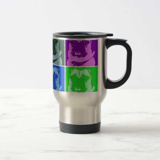 Pop Art Mops Reisebecher (Rechts)