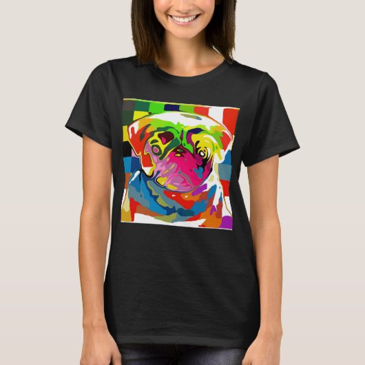 POP ART MOPS T - SHIRT T-SHIRTS (Vorderseite)