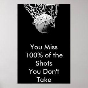 Pop-Art-Motivationszitat-Basketballposter Poster