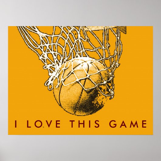 Pop Art Motivierend Basketball Poster (Vorne)