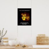 Pop Art Motivierend Leadership Lion Poster (Küche)