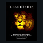 Pop Art Motivierend Leadership Lion Poster<br><div class="desc">Lion Digital Artwork - Lion Head Computer Animal Art - Uni Pop Kunst - Wilde Big Cats Computerbilder</div>