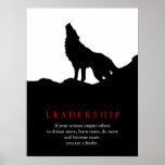 Pop Art Motivierend Leadership Wolf Poster<br><div class="desc">Wolves Digital Artwork - Wolf Silhouette Computer Animal Art - Uni Pop Kunst - Wilde Tiere Computerbilder</div>