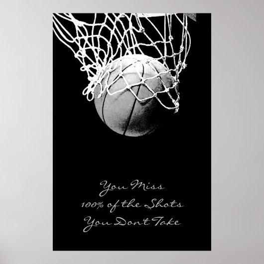 Pop Art Motivierend Quote Basketball drucken Poster (Vorne)