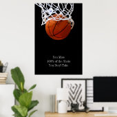Pop Art Motivierend Zitat Basketball Poster (Heimbüro)