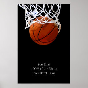 Pop Art Motivierend Zitat Basketball Poster