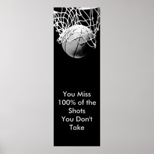 Pop Art Motivierend Zitat Basketball Poster