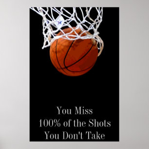 Pop Art Motivierend Zitat Basketball Türplakat Poster