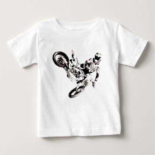 Pop Art Motocross Motorrad Sport Baby T-shirt (Vorderseite)