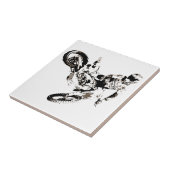 Pop Art Motocross Motorrad Sport Fliese (Seite)