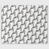 Pop Art Motocross Motorrad Sport Geschenkpapier (Flach)