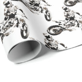 Pop Art Motocross Motorrad Sport Geschenkpapier (Rolleneckpunkt)