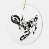 Pop Art Motocross Motorrad Sport Keramik Ornament (Links)