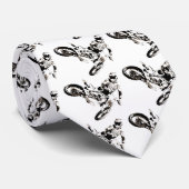 Pop Art Motocross Motorrad Sport Krawatte (Gerollt)