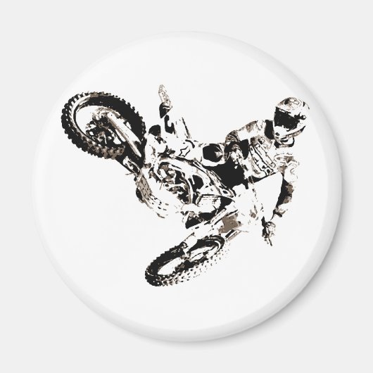 Pop Art Motocross Motorrad Sport Magnet (Vorne)