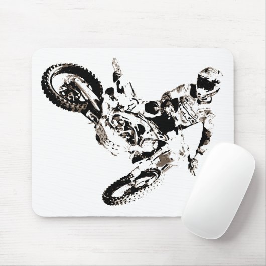 Pop Art Motocross Motorrad Sport Mousepad (Mit Mouse)