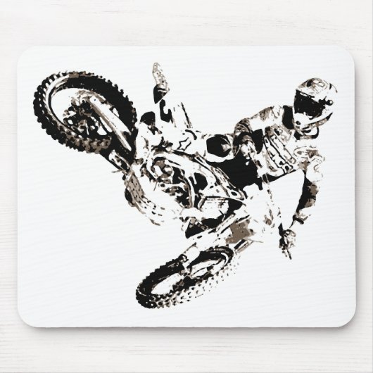 Pop Art Motocross Motorrad Sport Mousepad (Vorne)