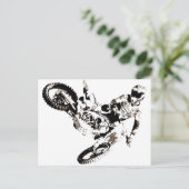 Pop Art Motocross Motorrad Sport Postkarte (Stehend Vorderseite)