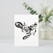 Pop Art Motocross Motorrad Sport Postkarte (Stehend Vorderseite)