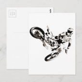 Pop Art Motocross Motorrad Sport Postkarte (Vorne/Hinten)